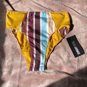 NWT BOGO Sunday Retro Stripe Swim Bottom